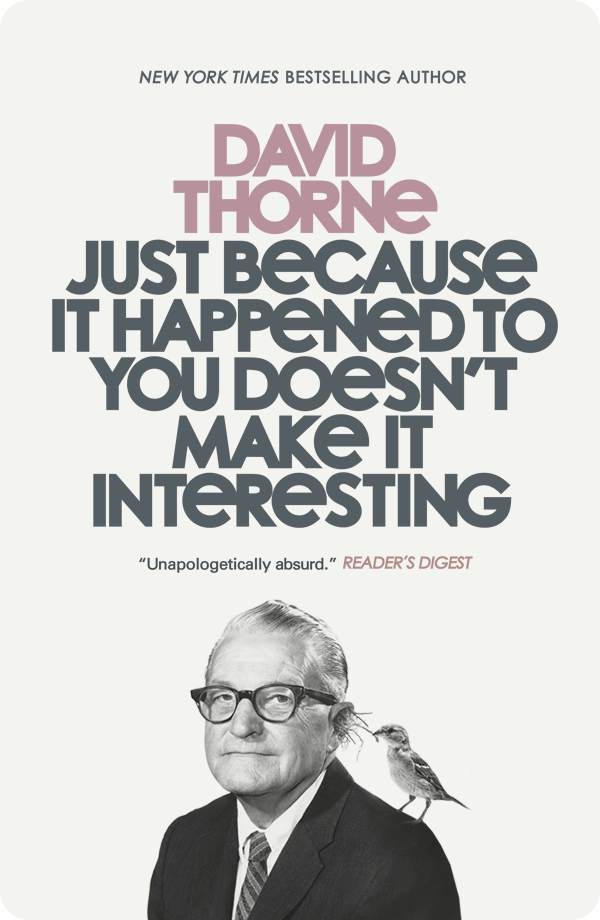 Just Because It Happened To You Doesn't Make It Interesting by David Thorne
